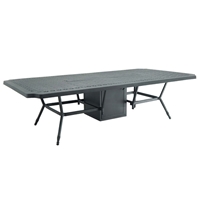 Castelle Biltmore Estate 54" x 108" Rectangular Dining Table with Firepit - A9RF108WL