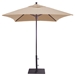 Aluminum 6' x 6' Square Commercial Umbrella with Manual Lift - 762