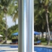 Aluminum 6' x 6' Square Commercial Umbrella with Manual Lift - 762