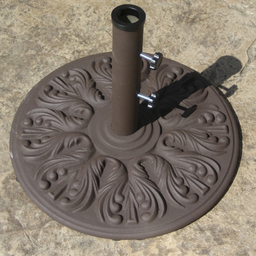 Galtech 18 Inch Round Cast Iron Umbrella Base with 40 LBS. Weight - 040ED