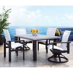 Homecrest Elements Sling Outdoor Dining Set with Timber Table - HC-ELEMENTS-SET5