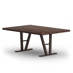 Homecrest Timber 42 Inch x 62 Inch Dining Table w/ Architectural Base - 354262D