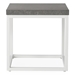Universal 20" Square End Table with White Frame and Gray Ceramic Top - 486243