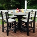 Faux wood outdoor counter chair
