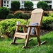 Faux wood rocking chair