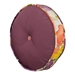 Mallin Round Throw Pillow with Button and Two Sided Fabrics  - 6NWP16WL2