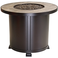 OW Lee Santorini 30" Round Chat Height Fire Pit Table - 5110-30RDC