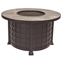 OW Lee 42 Inch Round Chat Height Classico Iron Fire Pit - 51-08C