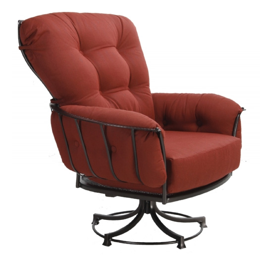 Warehouse Sale OW Lee Monterra Swivel Rocker Lounge Chair - Textured Black with Canvas Henna