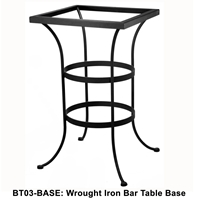 OW Lee Standard Wrought Iron Bar Height Table Base - BT03-BASE