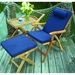 Estate teak recliner with cushions