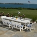 Seaside Casual Portsmouth Large HDPE Dining Set with Benches - SC-PORTSMOUTH-SET3