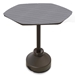 Telescope Casual 62" Hexagon Rustic Polymer Bar Table with 120 lb Weighted Pedestal Base - TP00R-4P50