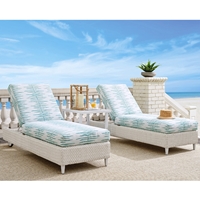 Tommy Bahama Ocean Breeze White Wicker Chaise Lounge Set - TB-OCEANBREEZE-SET7