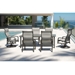 MUIRLANDS aluminum chaise with padded sling seating