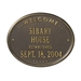 Welcome Oval "House" Established Standard Wall Address Plaque - Two Line - 1390