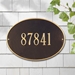 Hawthorne Oval Standard Wall Address Plaque - One Line - 2922