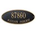 Madison Oval Standard Wall Address Plaque - Two Line - 4007