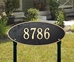 Madison Oval Estate Lawn Address Plaque - One Line - 4011