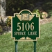Monogram Standard Lawn Address Plaque - Two Line - 5106