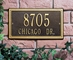 Double Line Standard Wall Address Plaque - Two Line - 6131