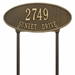 Whitehall Madison Oval Standard Lawn Address Plaque - Two Line
