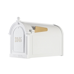 Whitehall Capitol Mailbox Door Plaque Package in White
