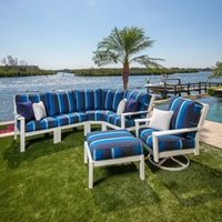 Windward Sanibel MGP Cushion L-Sectional and Swivel Rocker Lounge Chair Set - WW-SANIBEL-SET2