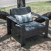 Woodard Darville Wicker Lounge Chair with Lumbar Cushion