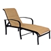 adjustable back padded sling chaise