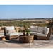 Saddleback Wicker Outdoor Furniture Set with Curved Loveseat