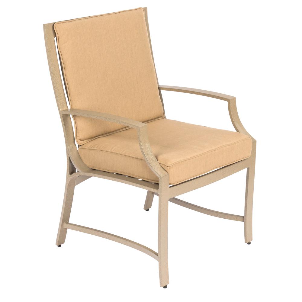 Woodard Seal Cove Dining Arm Chair with Back Cushion - 1X0401SB