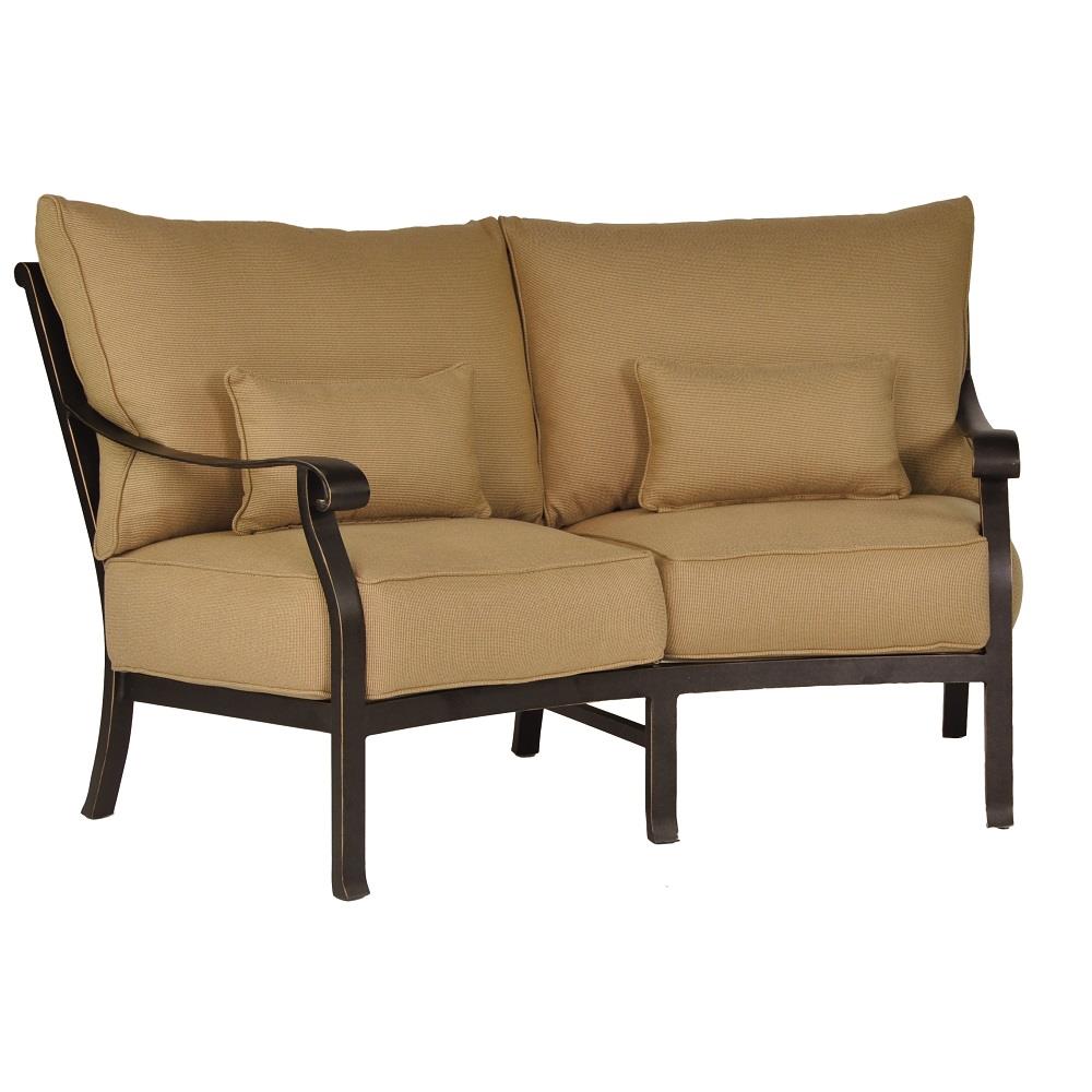 Castelle Madrid Cushioned Crescent Loveseat - 3841T