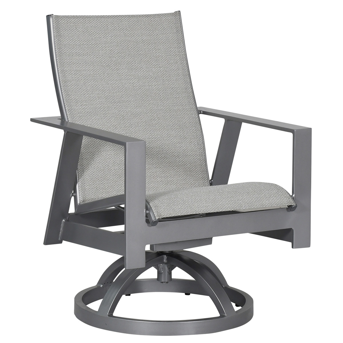 Castelle Trento Sling Swivel Rocker Dining Chair - 3178S