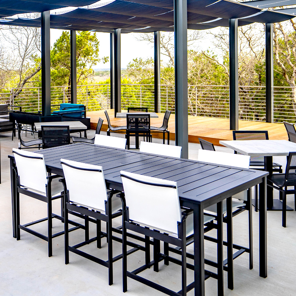 Homecrest Allure Sling Modern Outdoor Bar Set for 6 - HC-ALLURE-SET6