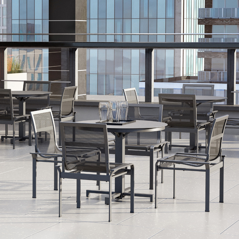Homecrest Elevate Mesh Outdoor Dining Set for 4 - HC-ELEVATE-SET3