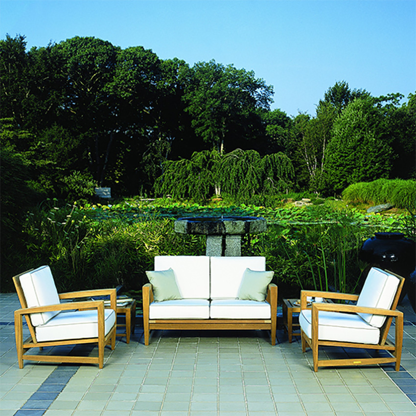 Kingsley Bate Almalfi Deep Seating Teak Patio Set - KB-AMALFI-SET10