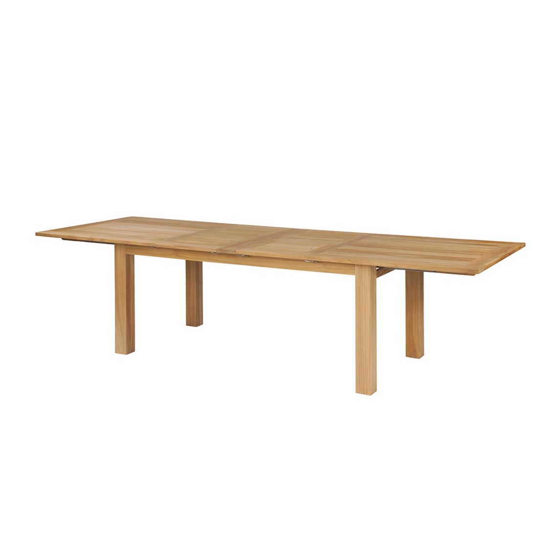 Kingsley Bate Hyannis 82.5-118" Rectangle Teak Extension Dining Table with Fold-Away Leaves - HY118N