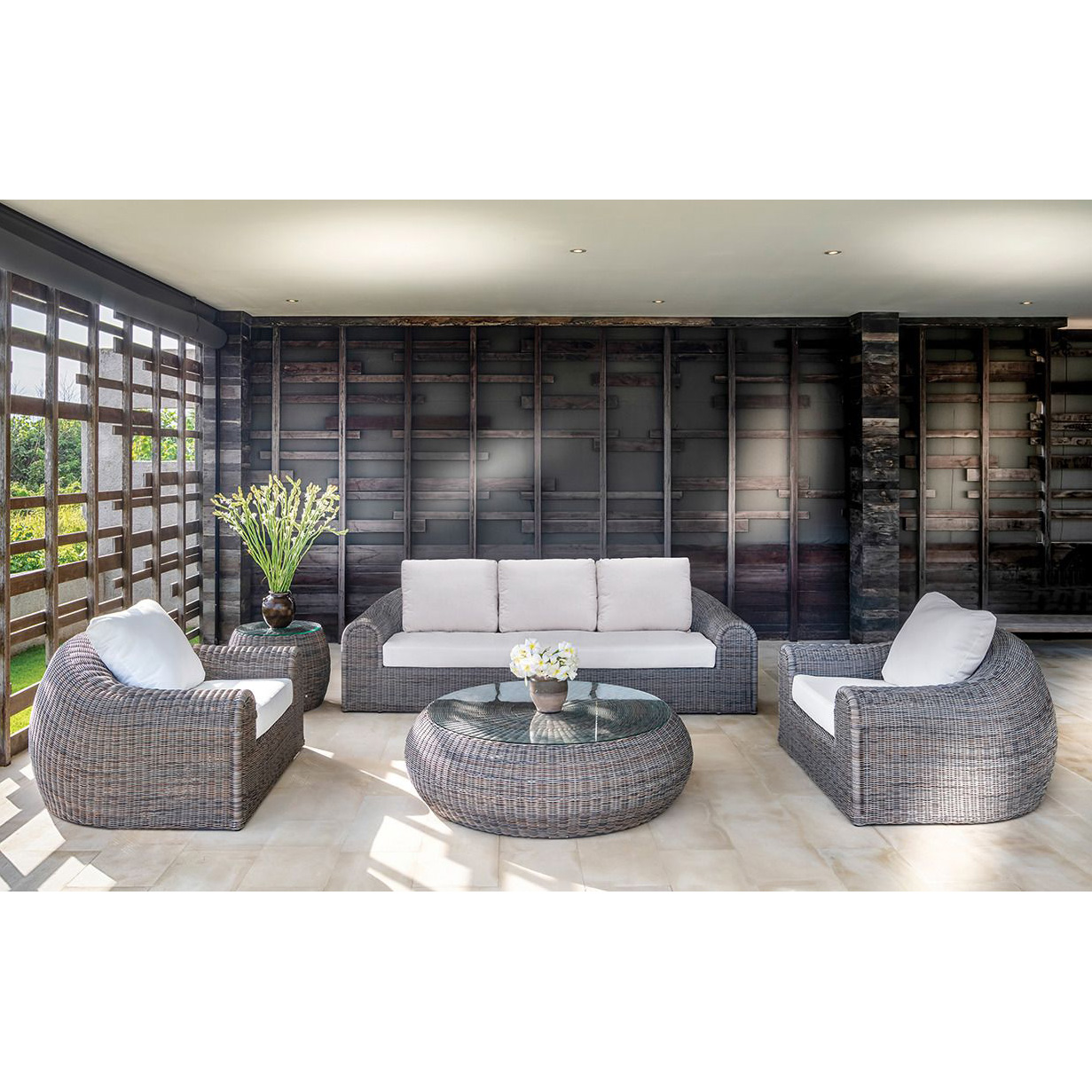 Kingsley Bate Ojai Wicker Sofa and Lounge Chair Patio Set - KB-OJAI-SET1