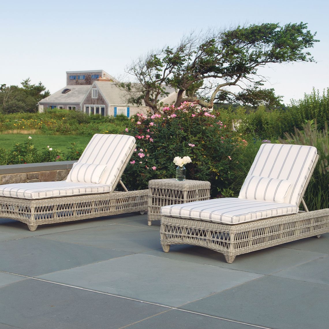 Kingsley Bate Southampton Wicker Chaise Lounge Set - KB-SOUTHAMPTON-SET4