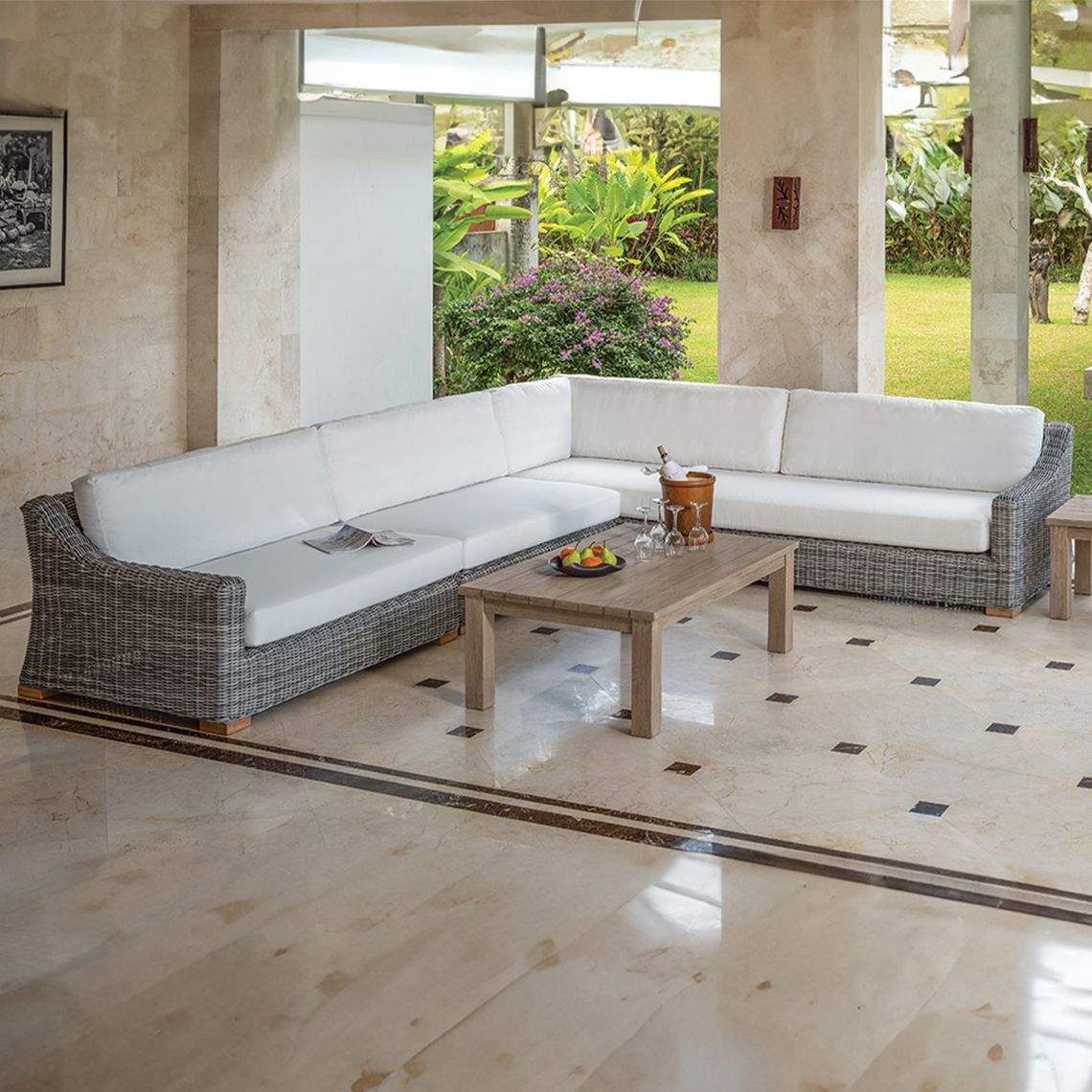 Kingsley Bate Tortola Wicker Patio L-Sectional - KB-TORTOLA-SET2