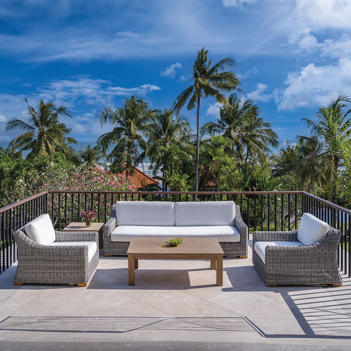 Kingsley Bate Tortola Wicker Sofa and Lounge Chair Outdoor Set - KB-TORTOLA-SET3