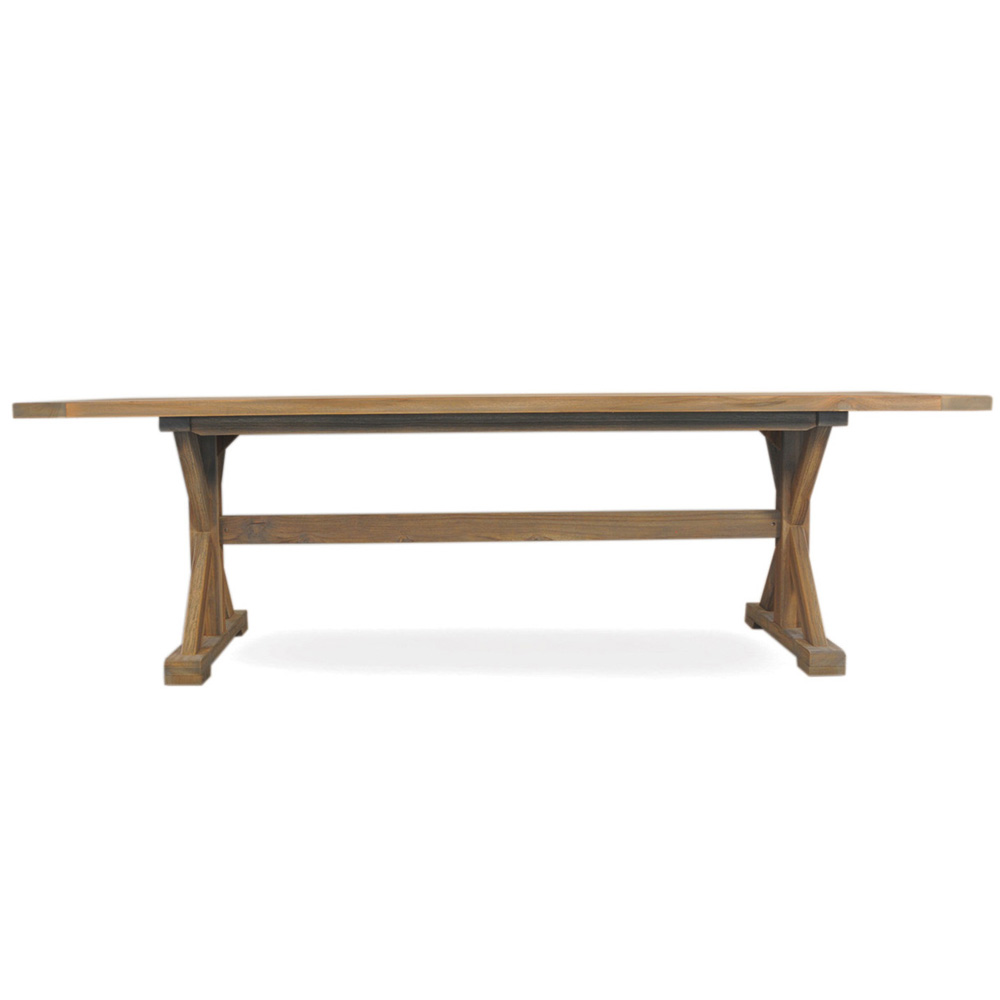 Lloyd Flanders 40 inch by 100 inch Distressed Teak Dining Table - 286100