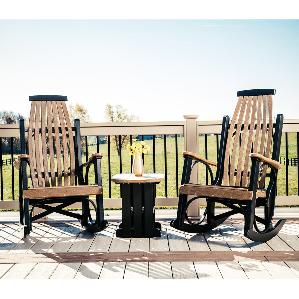 LuxCraft Grandpas Porch Rocker Set with End Table - LC-CLASSIC-SET14