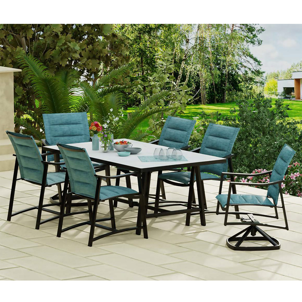 OW Lee Avana Padded Sling Patio Dining Set - OW-AVANA-SET7