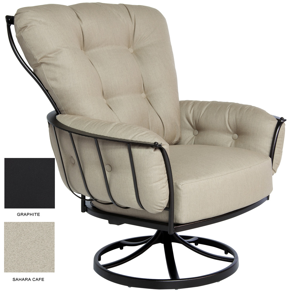 OW Lee Quick Ship Monterra Swivel Rocker - Graphite with Remy Sand - QS-421-SR-SP21-OD45