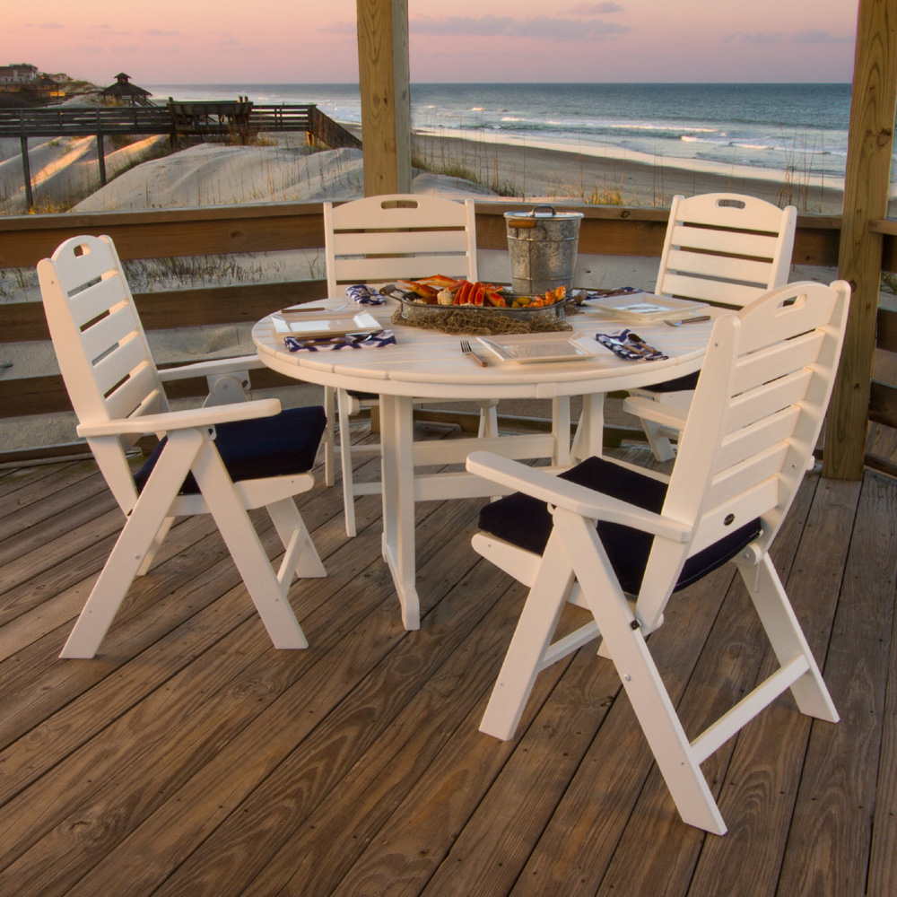 PolyWood Nautical 5 Piece High Back Dining Set - PWS260-1