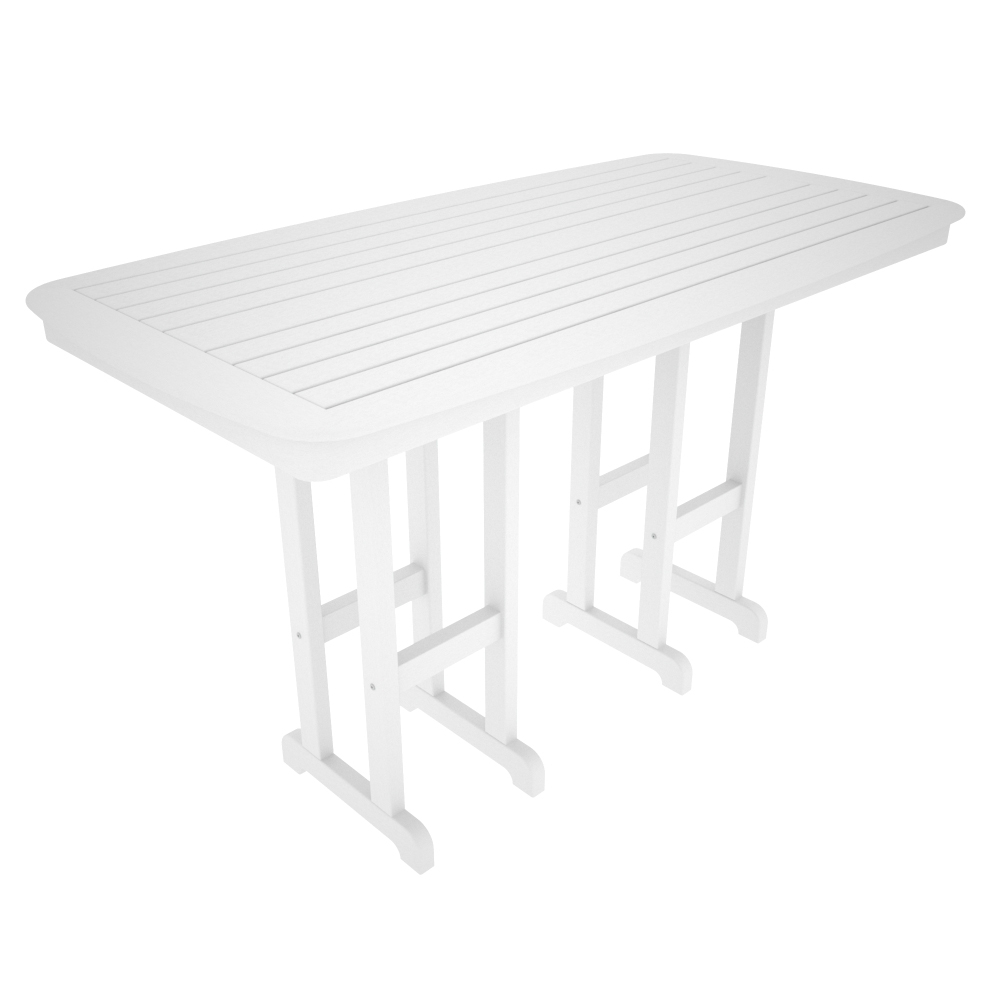 PolyWood Nautical 37 inch by 72 inch Bar Table - NCBT3772