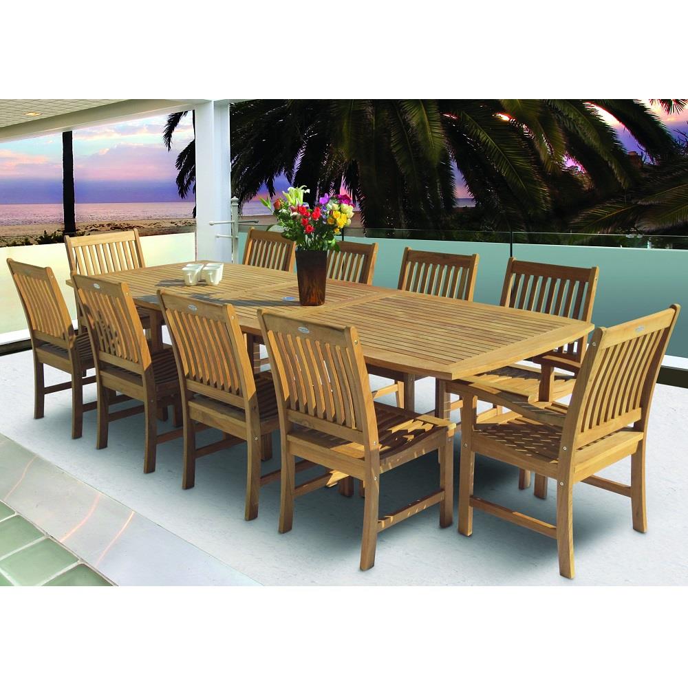 Royal Teak Compass Outdoor Dining Set for 10 - RT-COMPASS-SET1