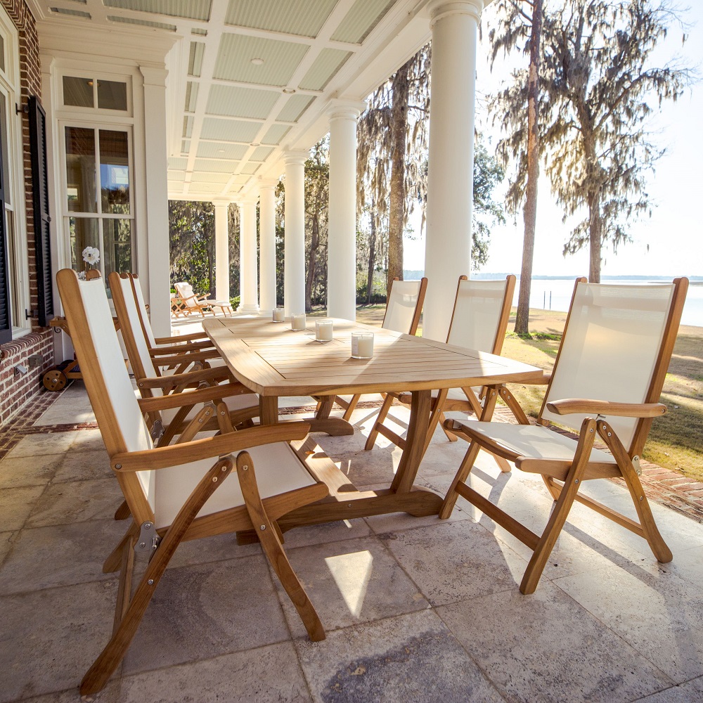 Royal Teak Florida Sling Dining Set for 6 - RT-FLORIDA-SET1